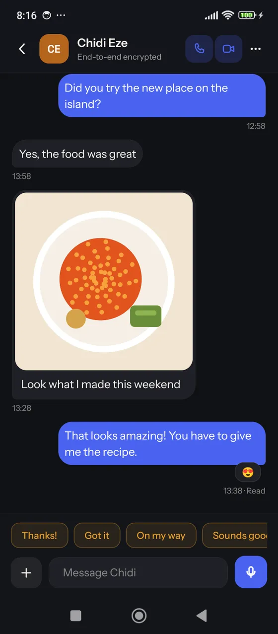 Say it your way: a screen from NIDEA